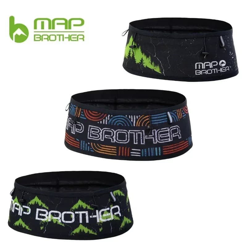MAP BROTHER W1002 braided stretch stretch sports pouch Unisex Running Race Number Belt for Triathlon Marathon cycling mountaineering