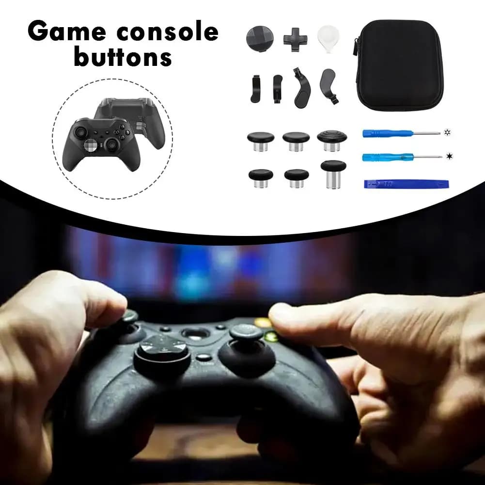 Kit fai-da-te per accessori controller wireless Xbox One Elite Series 2 - Set di riparazione con D-Pad in metallo, grilletti e paddle, con borsa portaoggetti