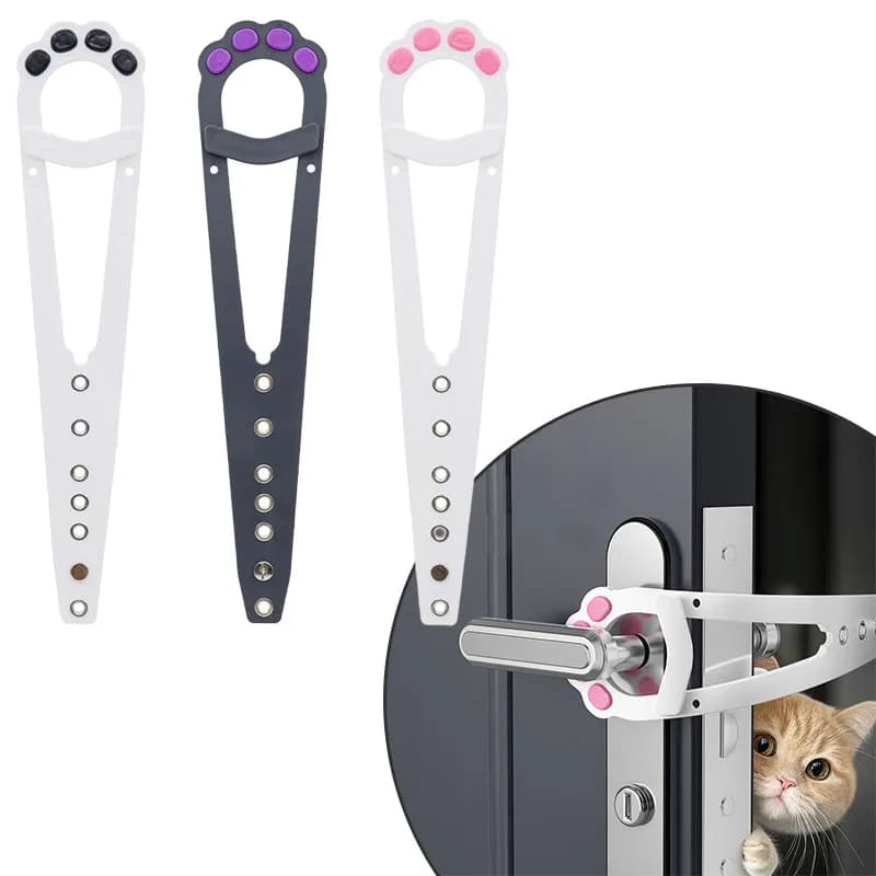Fermo per Porta per Gatti Regolabile, Blocco Elastico per Porta per Cani, Chiusura Flessibile per Mantenere l'Animale Fuori, Accessorio per Cancello per Animali