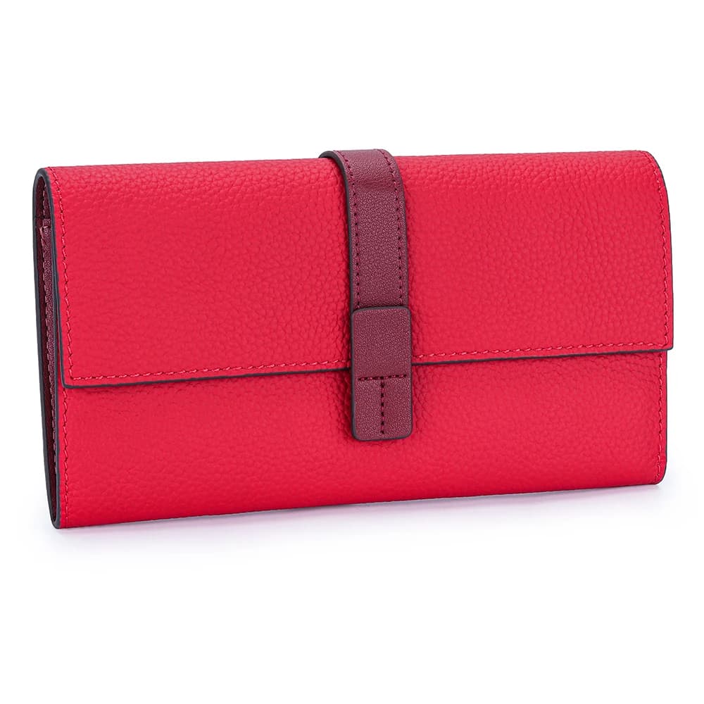 Portafogli in pelle di mucca per donna porta libri a quadri Bifold occidentale portafogli da donna portamonete e portamonete portafoglio grande