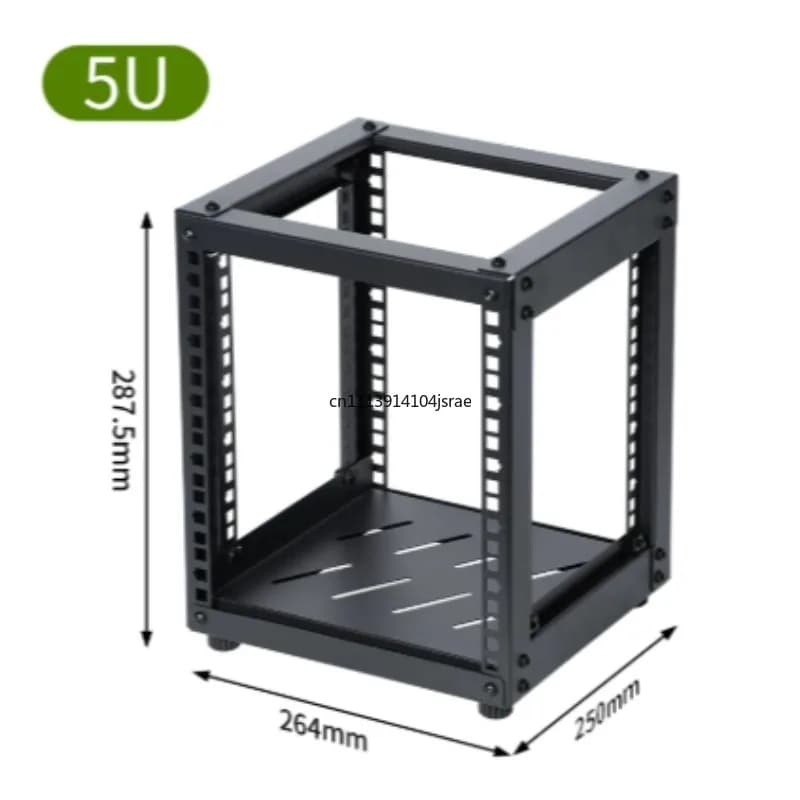 Open 10 Inch Desktop Cabinet, Natural Unprocessed NAS & Router Storage Cabinet, Network Switch & Network Equipment Holder