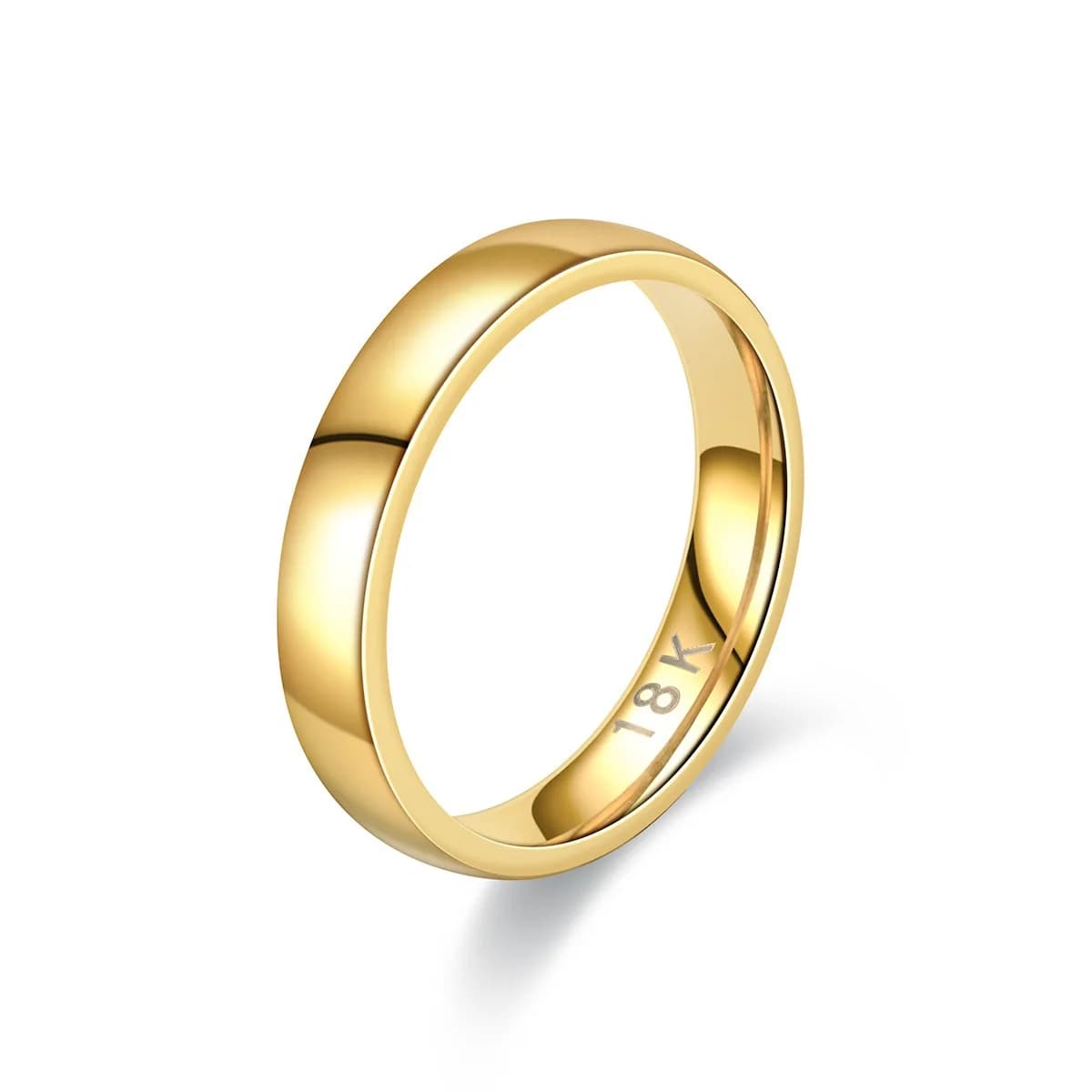Gold Plated Ring Colour Fashion Women's Simple Couple's Wedding Ring Engagement Jewellery Gift