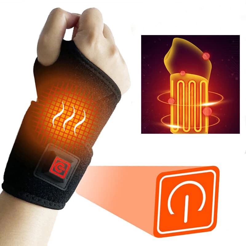 Protezione per il polso riscaldante protezione sportiva supporto per massaggiatore per mani USB traspirante supporto per cinturino strumento per tutore calore assistenza sanitaria Devic