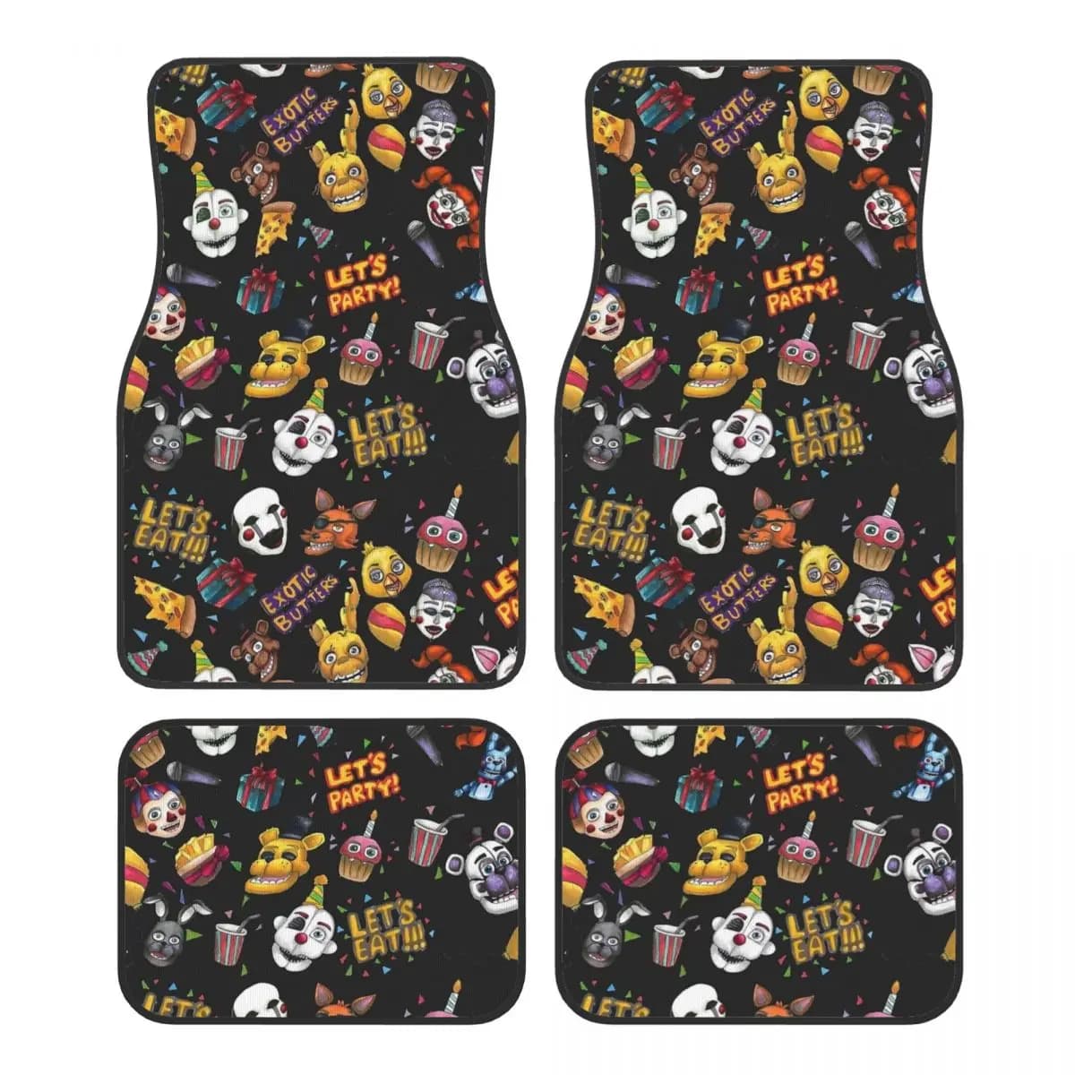 FNAF At Freddys Tappetini per auto Tappetini impermeabili per tutte le stagioni Set completo di accessori per auto