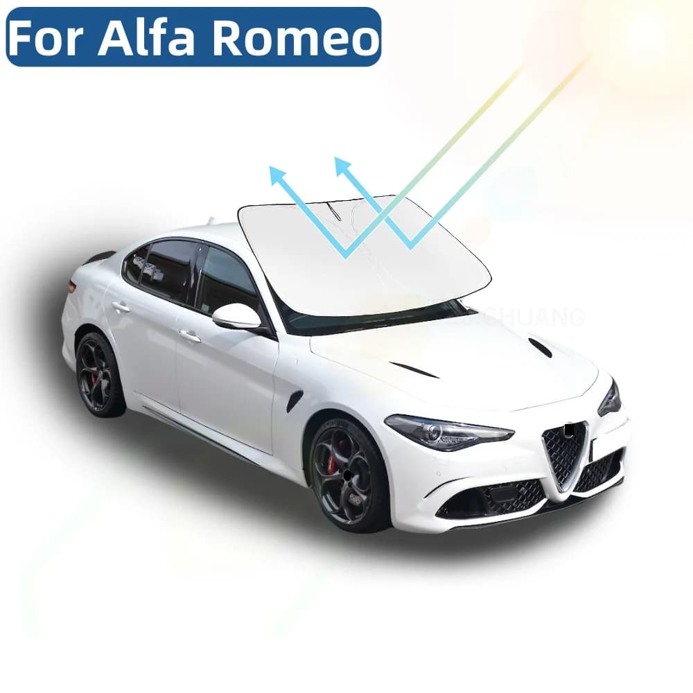 Parasole per Auto, Copertura Parasole per Finestrino Anteriore, Visiera Parasole per Parabrezza per Alfa Romeo Giulia 2017-2023 2024 /Parasole Giulietta