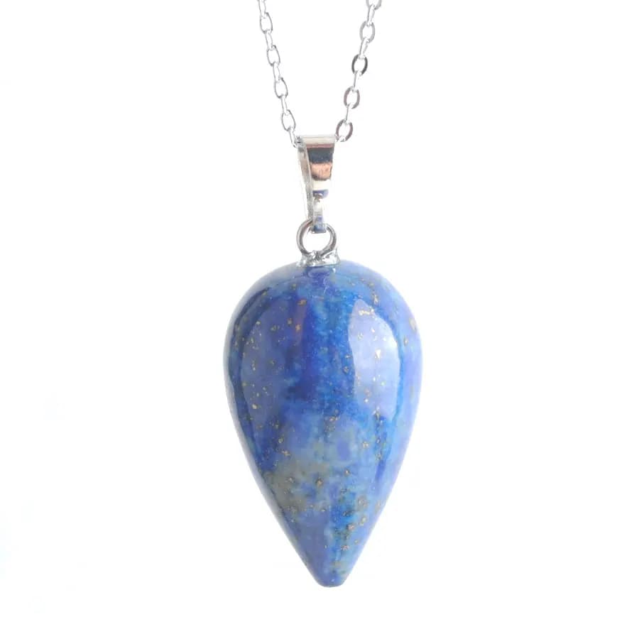 8pc Natural Quartzs Pendant Teardrop Pointed Stone Dowsing Pendulum Charms for Divination Reiki Healing Necklace Jewelry BE902
