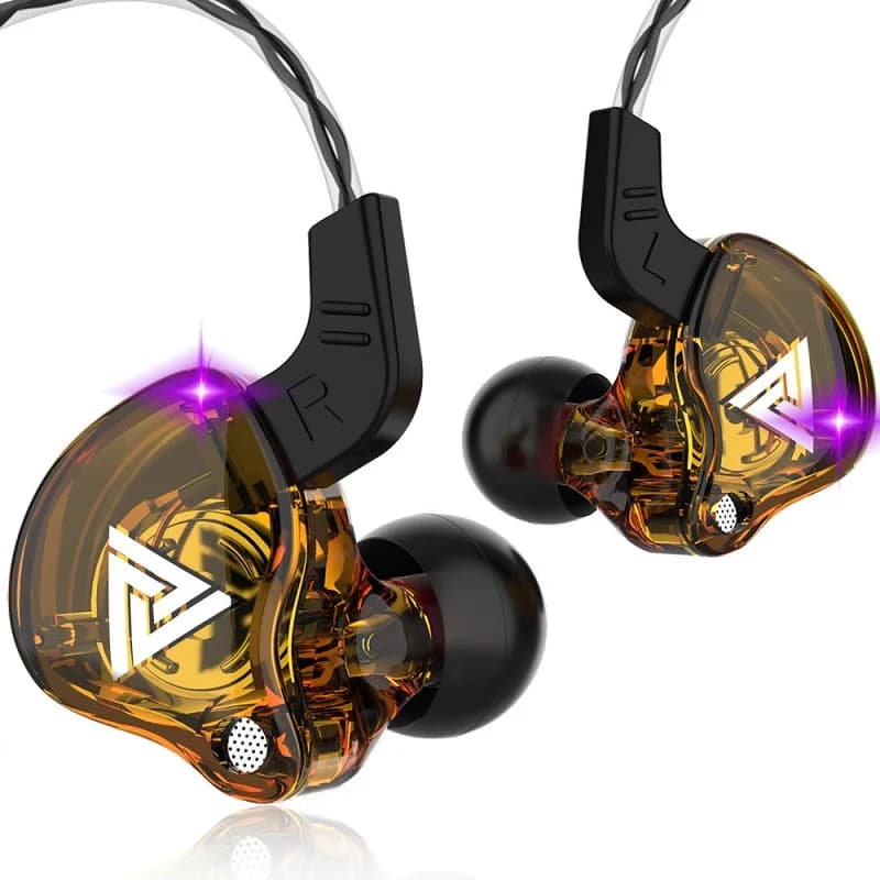 AK6 Auricolari sportivi in-ear cablati per adulti Sala giochi Corsa Palestra con microfono Auricolari per bassi profondi Cuffie per smartphone da 3,5 mm
