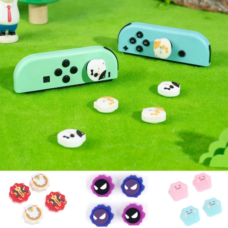 Arbitro Cat custodia in Silicone Joystick Cover morbida per Nintendo Switch Oled NS Lite Console Joy-con Thumb Stick Grip Cap Protector