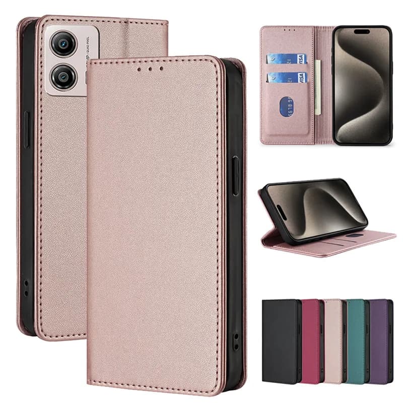Custodia a Portafoglio Magnetica in Pelle di Lusso con 2 Slot per Carte Visa per Xiaomi Poco X7 Pro X6 Neo X5 X4 GT X3 NFC