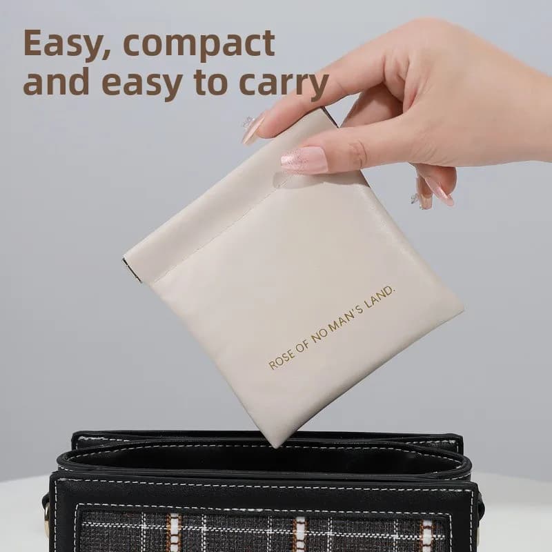 Elastic Pop‑Up Cable Storage Pouch, Auto‑Close Spring‑Clip Portable Bag for Earphone Charger Power‑Bank Accessories