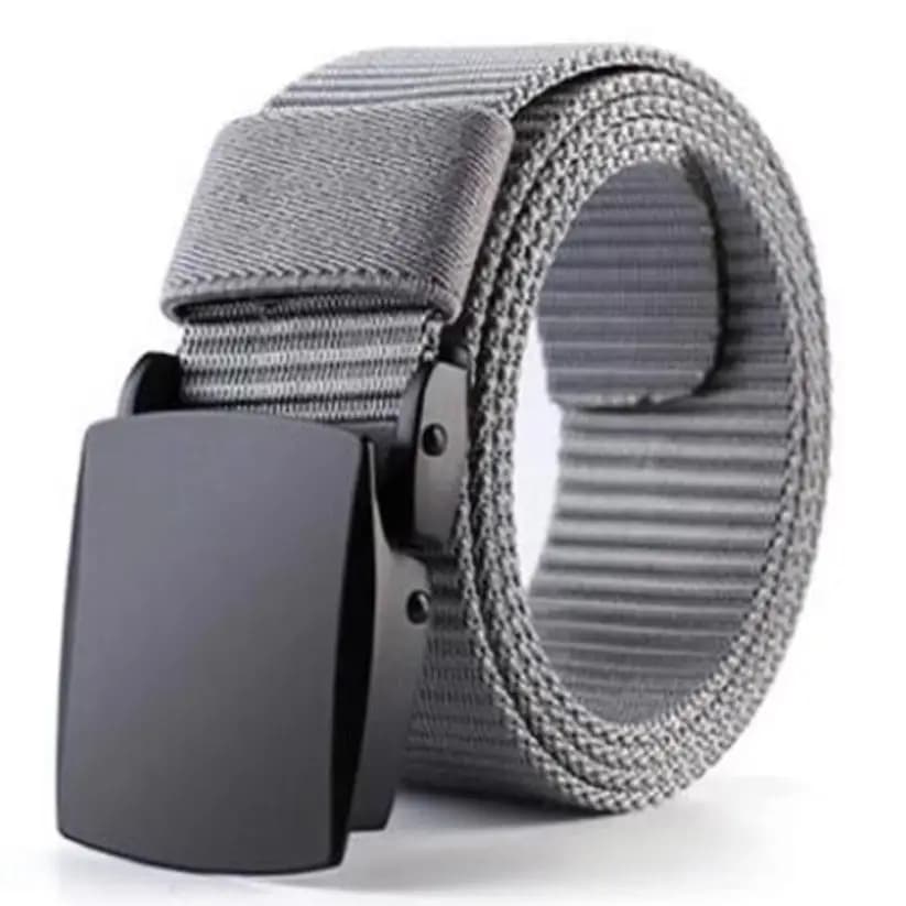Cintura Tattica Leggera e Traspirante in Tela con Fibbia Automatica in Metallo, Unisex, per Uomo e Donna