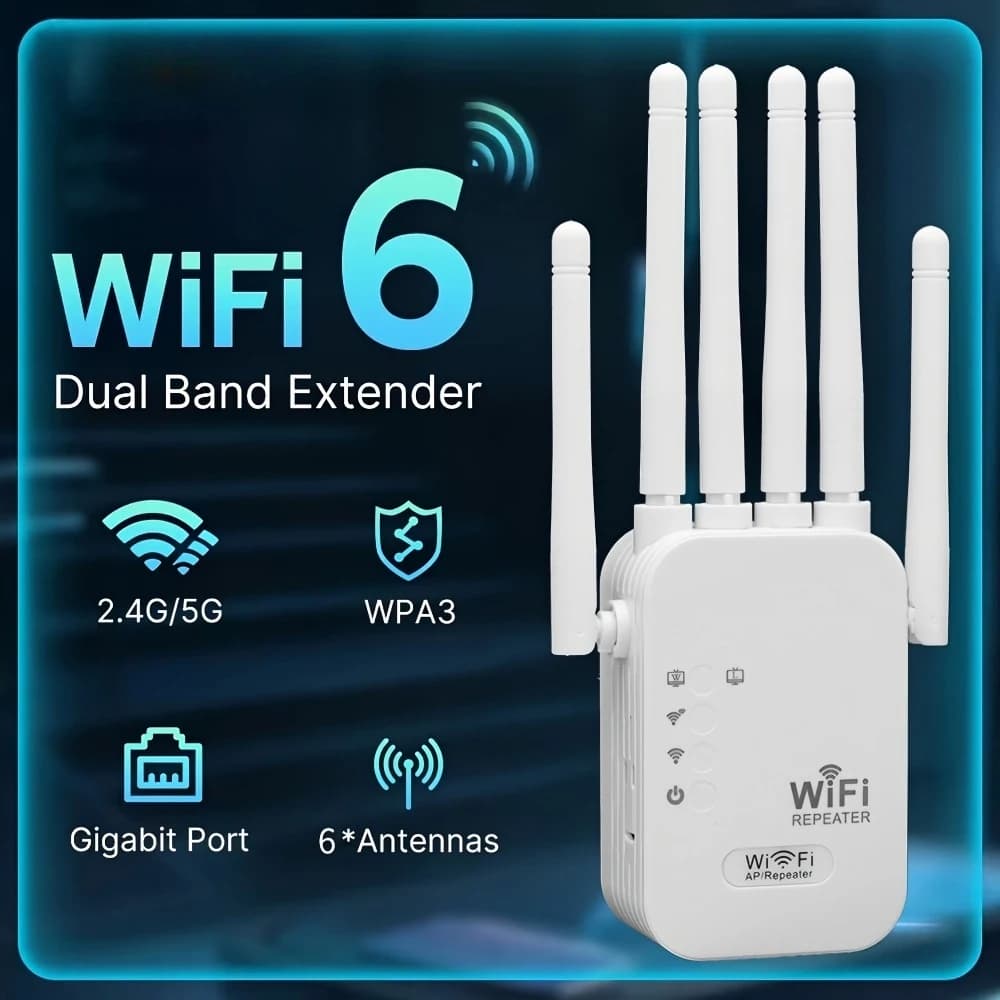 1200Mbps Wireless WiFi Repeater 2.4G 5G Dual Band Signal Booster Extender 802.11ac Router Amplifier for Home Network