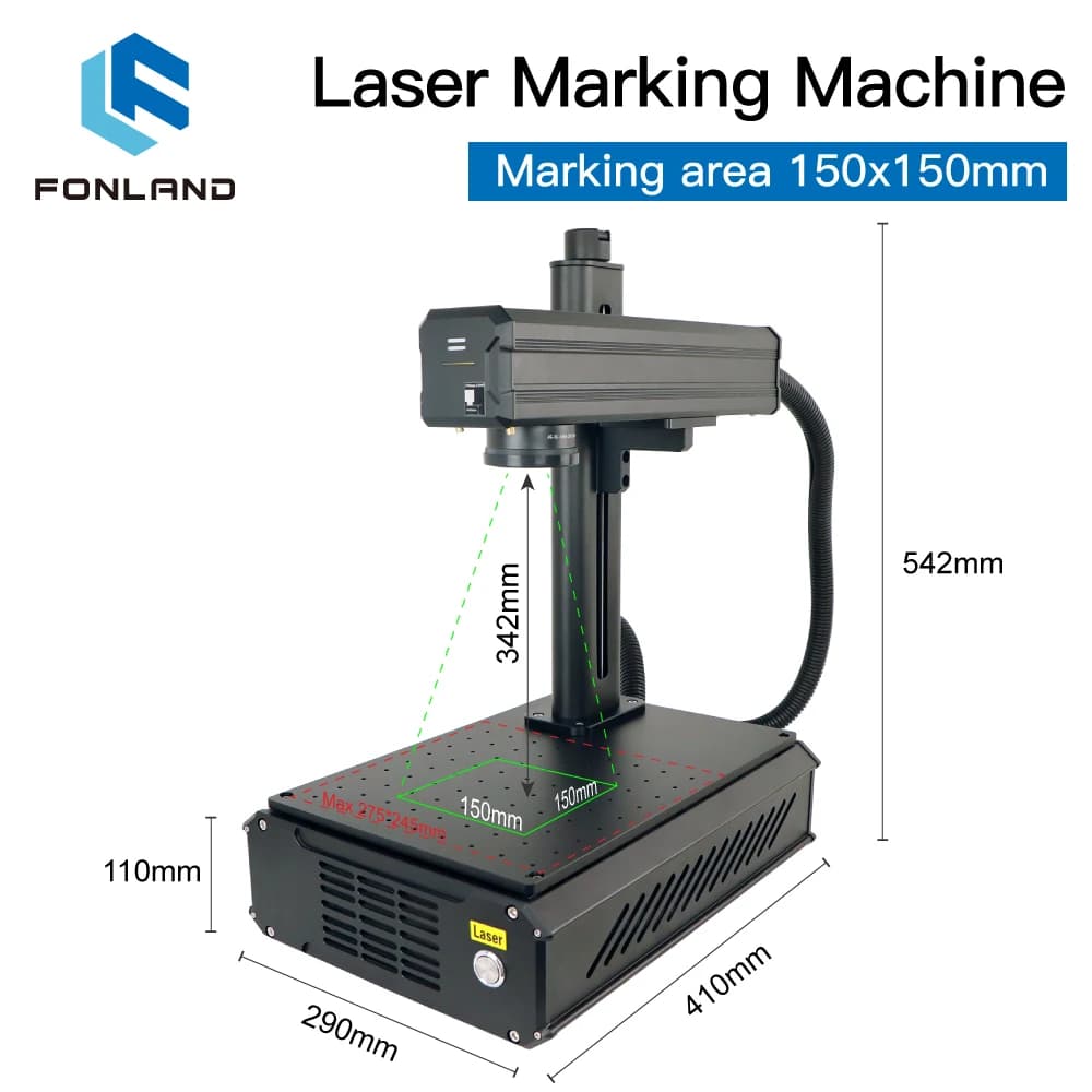 Laser Marking Machine S5 Pro 20W 30W Entirely made of MAX Aluminum Customizable for Engraving All Metal Jewelry Plastic Leather