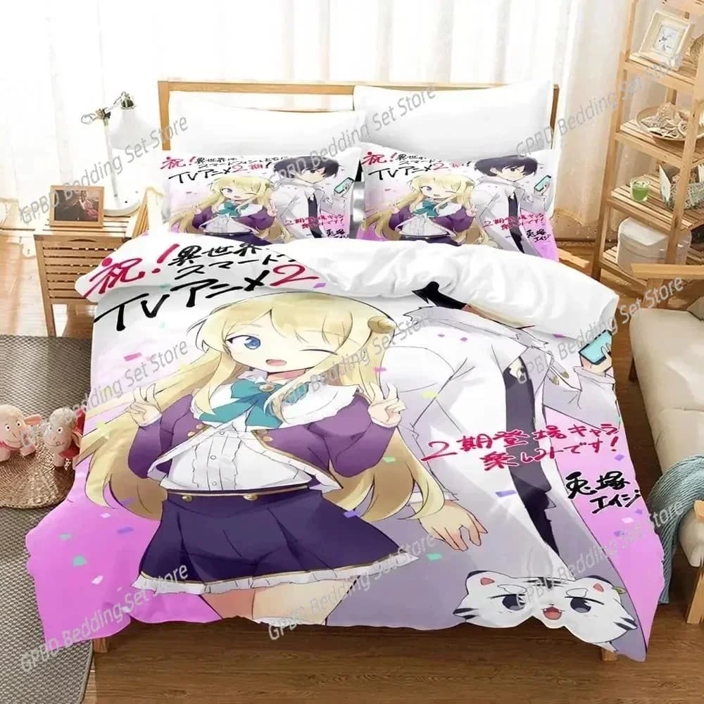 In un altro mondo con il mio smartphone Comodo copripiumino Federa Set biancheria da letto Decorazione camera da letto per bambini Tessili per la casa