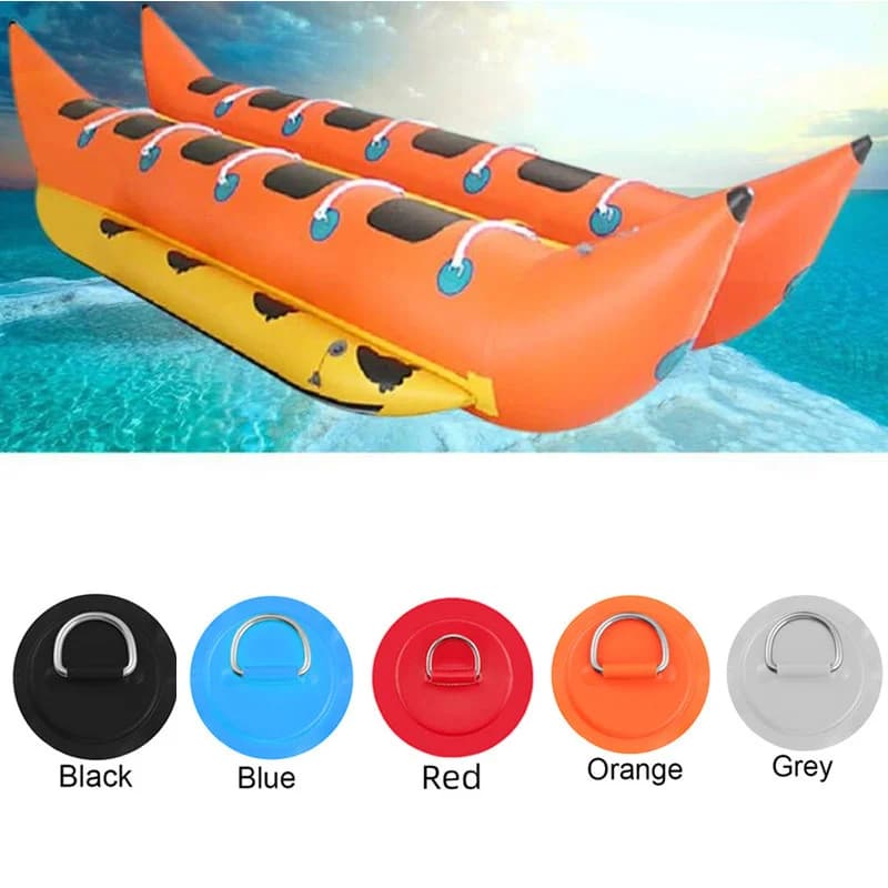 1PC Surfboard Dinghy Boat PVC Patch Stainless Steel D Ring Deck Rigging Rope Ring Buckle Kayaking Inflatable Boat Accessories