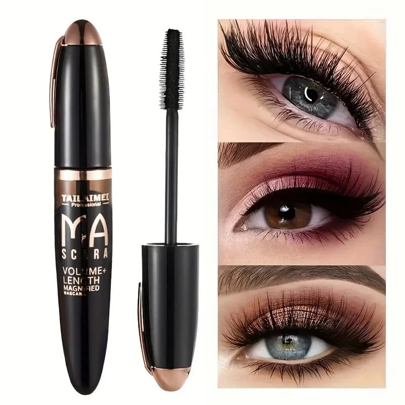 1 PC Mascara 3D Waterproof Long Shoe-proof Mirror Encrypted Carnose Long-lasting curling Make-up for big eyes with 360 ° Spiral brush
