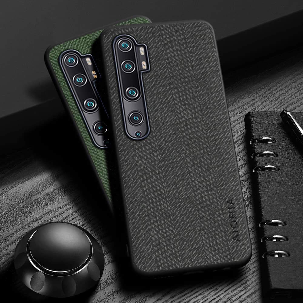 Custodia per Xiaomi Mi Note 10 Pro Lite Design semplice, leggera e resistente, cover in pelle con venature del legno per Xiaomi Mi Note 10 Lite