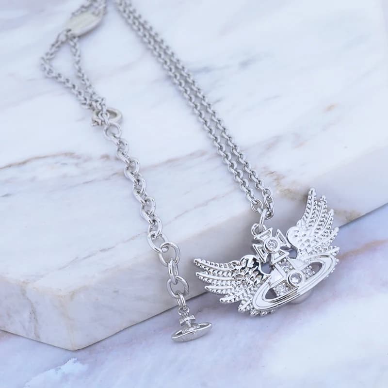 Sterling Silver S925 Shaped Pendant Necklace, Simple and Elegant Design, Versatile Chain for Clavicola