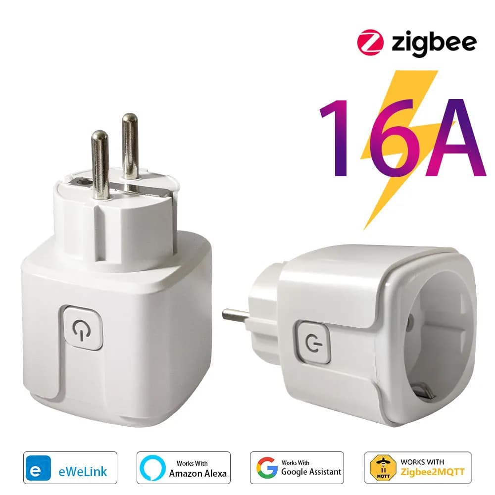 Ewelink Smart Plug Zigbee3.0 EU 16A Power Monitor Timing Function Voice Control Works with Alexa Google Home Yamdex