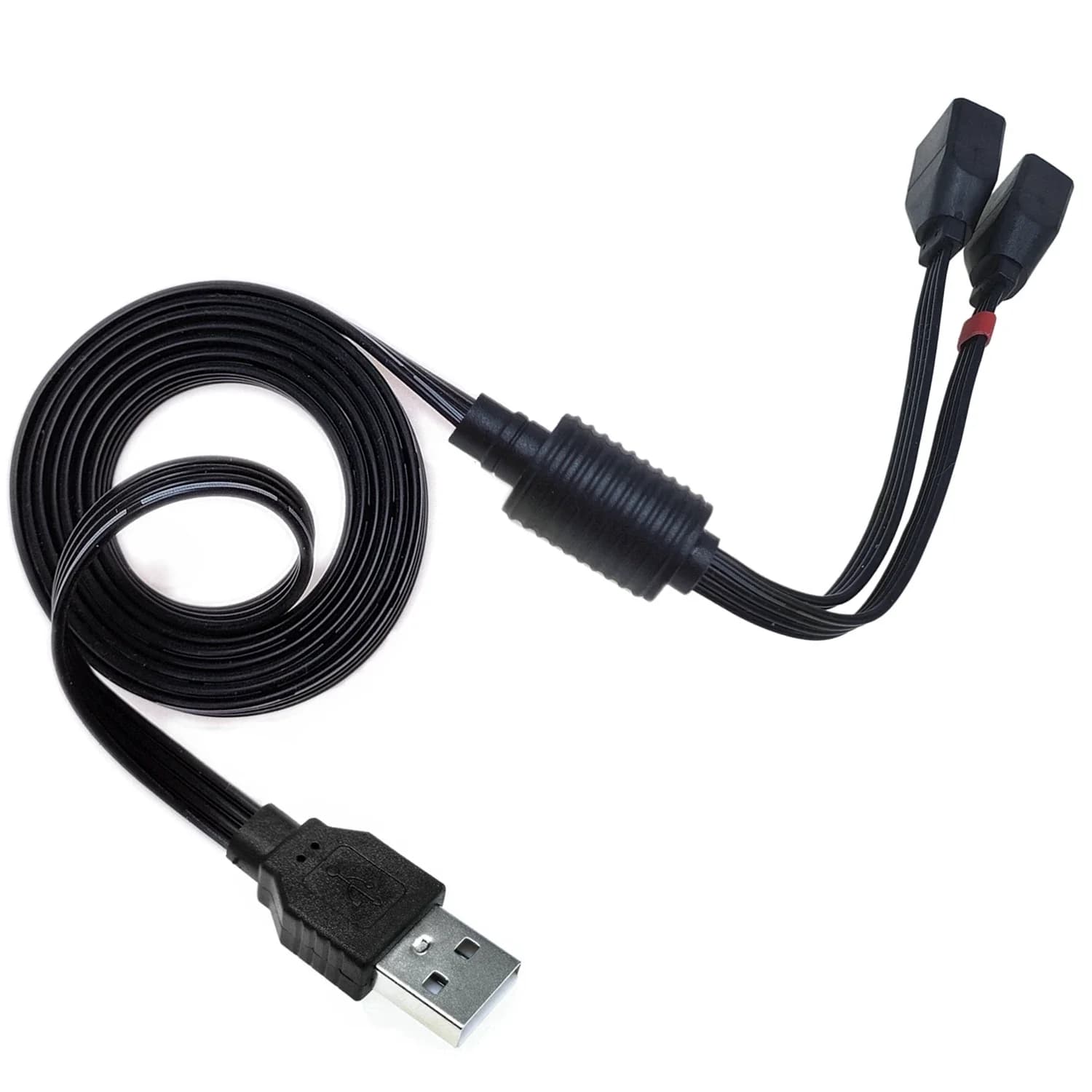 Hub dati USB doppio USB da USB 2.0 a 1 maschio 2 femmina, adattatore di alimentazione e distributore, cavo di alimentazione di ricarica USB, cavo di prolunga 60CM 40CM