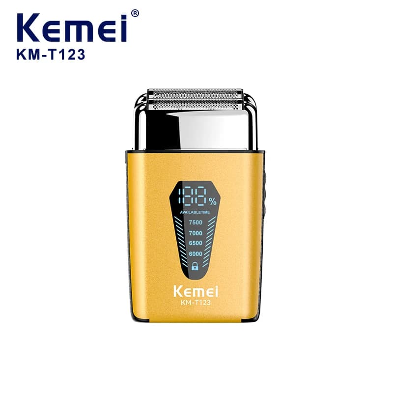Kemei Rasoio alternativo portatile professionale a carica rapida Display LCD Rasoio elettrico Rasoio impermeabile IPX5 KM-T123