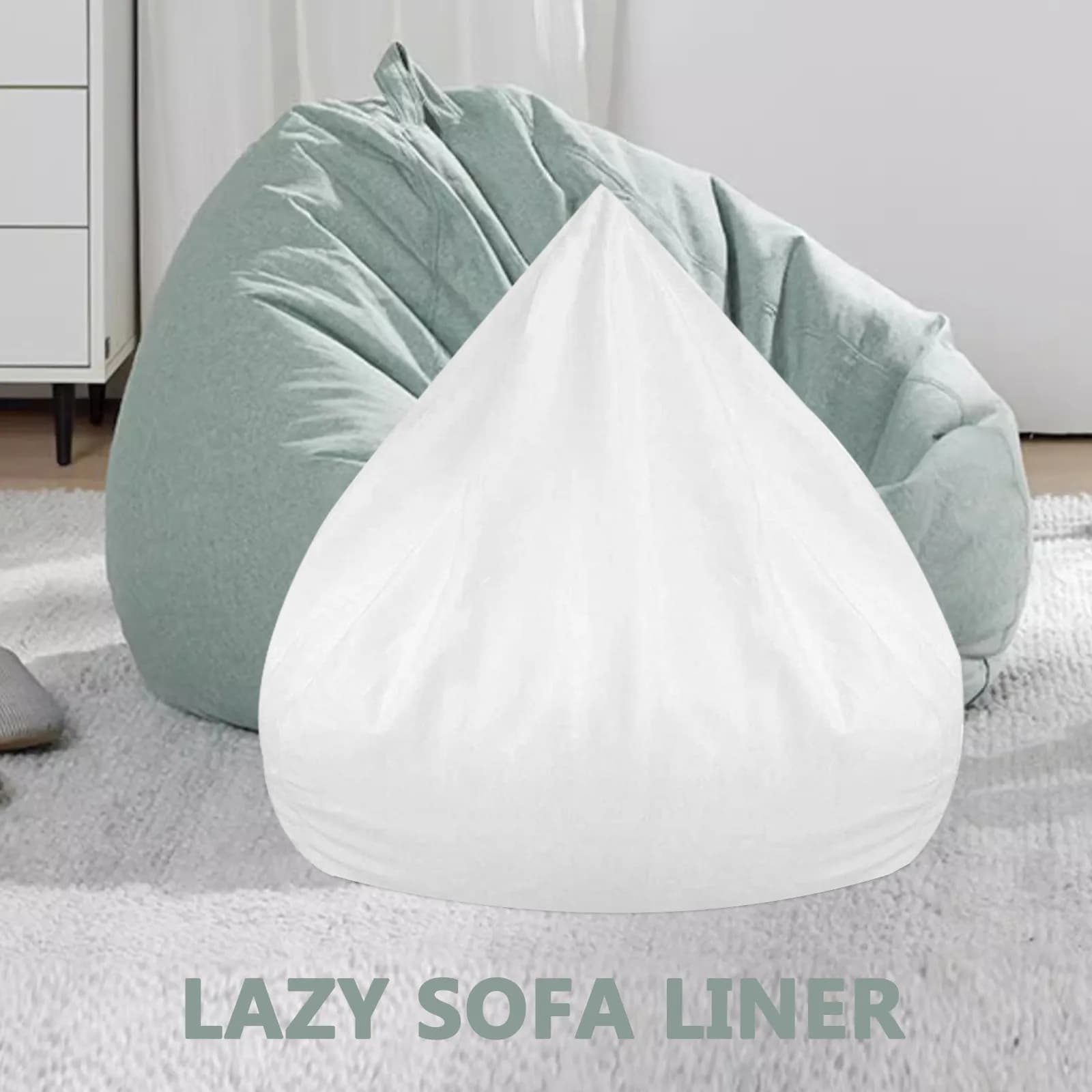 Interior Removable and Washable Cover for Sacco Armchair, Comfortable and Minimalist, for Modern Furniture