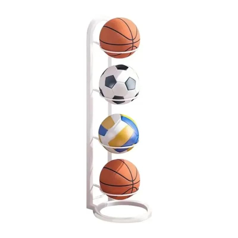 Porta palloni da basket pieghevole da pavimento per casa, porta palloni da calcio e pallavolo, porta palloni multistrato