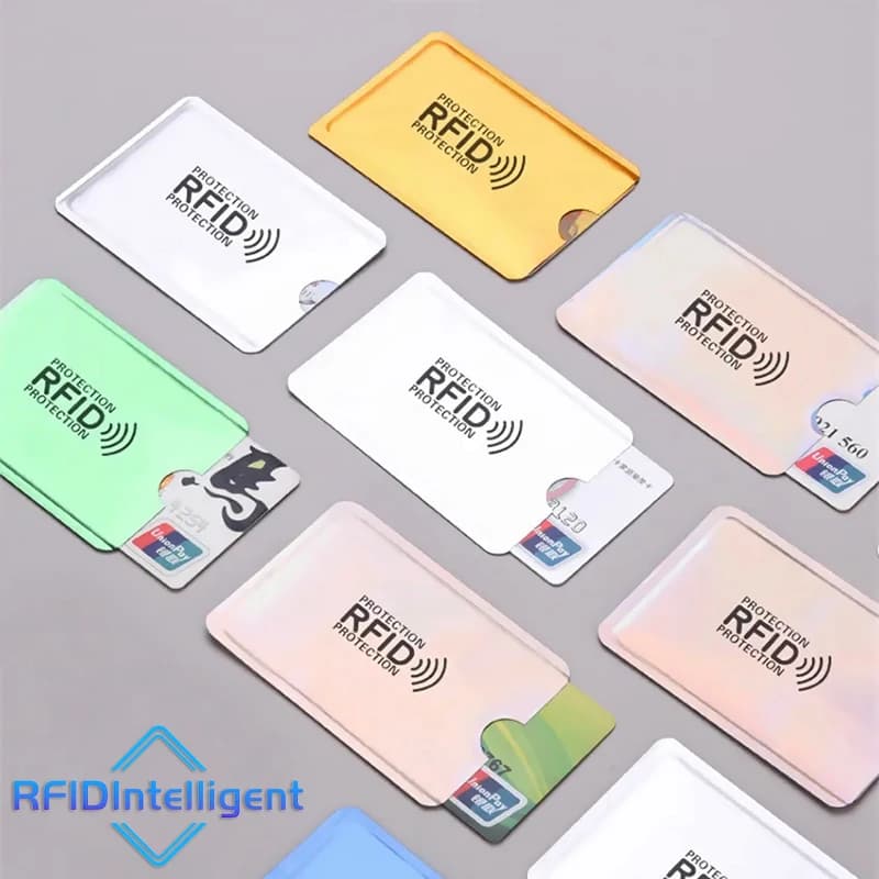 Porta carte di credito antifurto da 10 pezzi Custodia protettiva per carte senza contatto NFC Protezione per blocco RFID in foglio di alluminio
