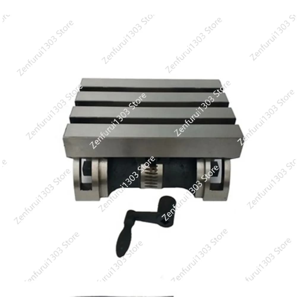Set of 1 Adjustable Milling Table 7x5 Inches, Adjustable Rotating Workbench with 3 T and Handle grooves, for Milling and Grinding