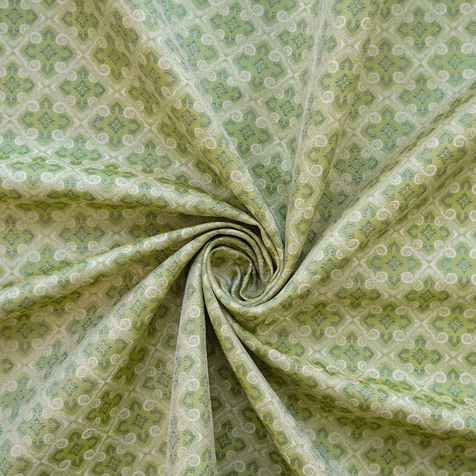 144Cm Wide New Grass Green Yarn Dyed Draped Dress Fabric Fresh Style DIY Cosmetics Bag Jacquard Decorative Cloth F174