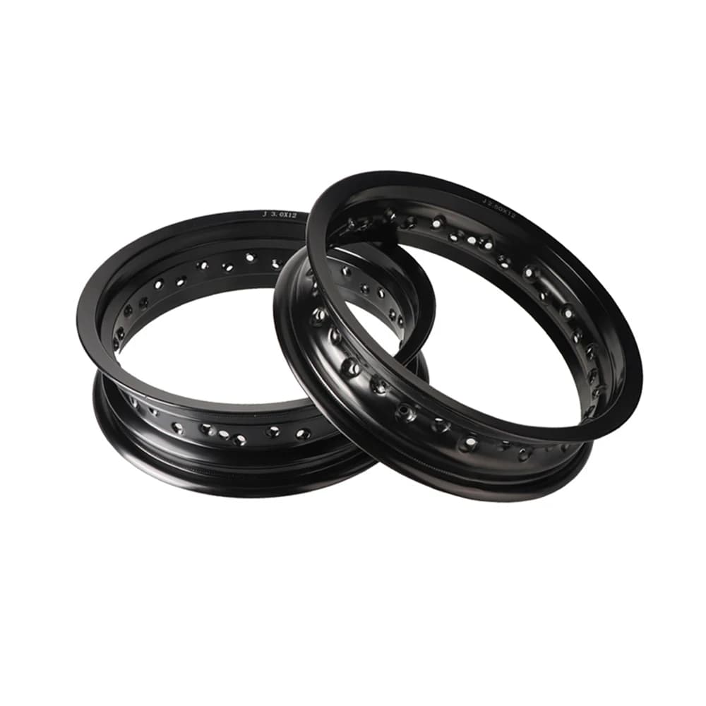 Cerchio in Lega di Alluminio da 12 Pollici per Moto, Dirt Bike, 32 Raggi, Fori 1.40/1.85/2.15/2.50/3.00*12\" Mozzo Ruota Anteriore/Posteriore