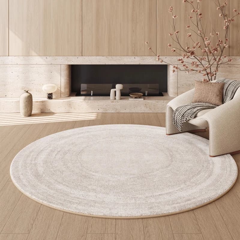 Decorazioni per la camera da letto in stile crema francese Tappeto in peluche Tappeti rotondi per soggiorno Soffice morbido salotto Tappeto in peluche Tappetino lavabile spesso per la casa