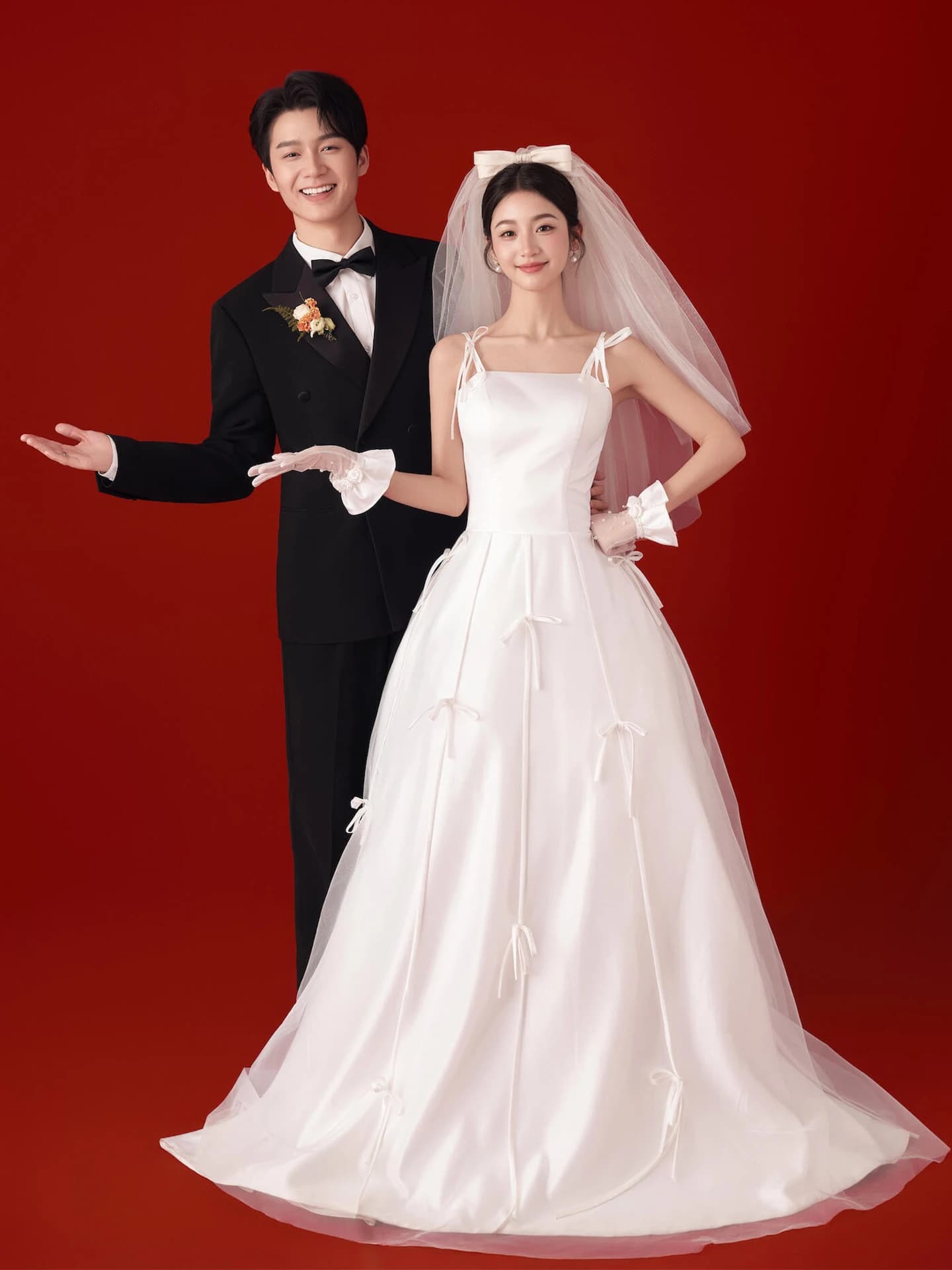 Bride Dress in Light Silk Satin Simple White with Slim Spalline and Long Waist for the Bride