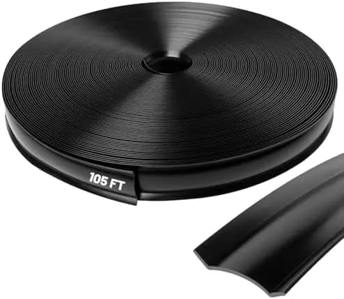 Inserto per Modanature RV Nero 105FT – Guarnizione Resistente ai Raggi Solari e alle Intemperie per Roulotte e Camper