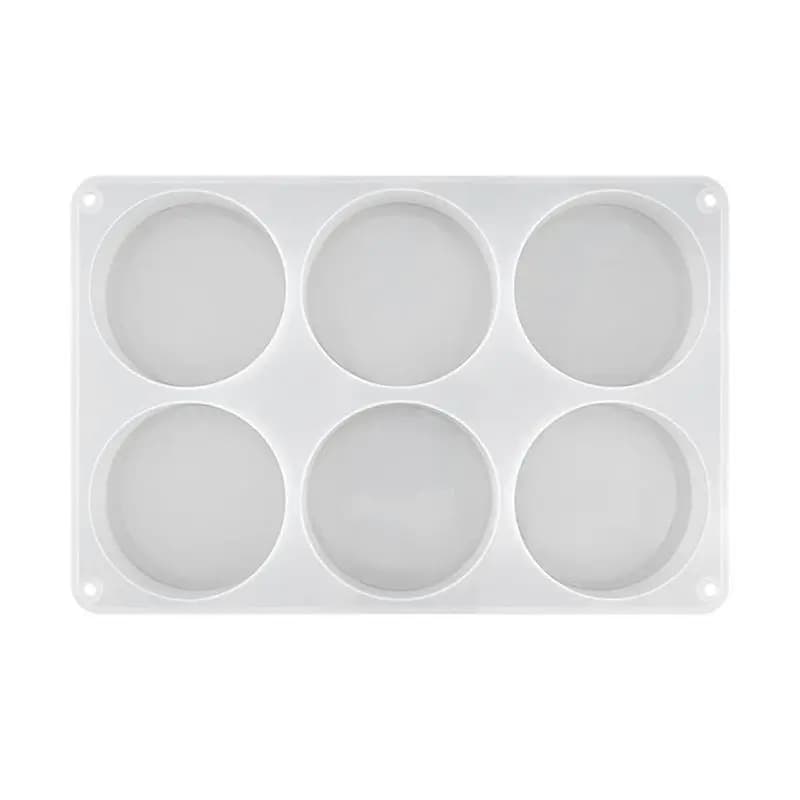 AA94-1 PCS Resin Coaster Molds 6-Cavity Deep Round Coaster Silicone Molds Coaster Mold For Epoxy Resin DIY Coasters Resin Art Gi