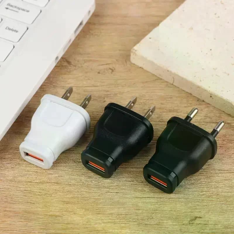 Caricatore USB 5V 1A Mini Adattatore di Alimentazione da Viaggio per Telefoni Cellulari con Spina EU/US, Caricatore da Muro a 1 Porta USB
