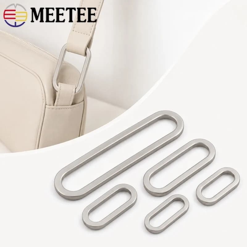 20/50Pcs 25-50mm Oval Metal Rings Buckles Seamless Connectors for Handbag Strap Backpack Webbing Attachment Repair Hardware Loop