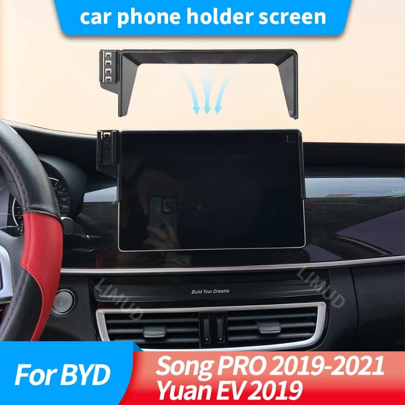 Supporto per telefono da auto per BYD Song PRO 2019 2020 2021 Yuan EV 2019, base fissa dedicata per schermo GPS, accessori interni auto