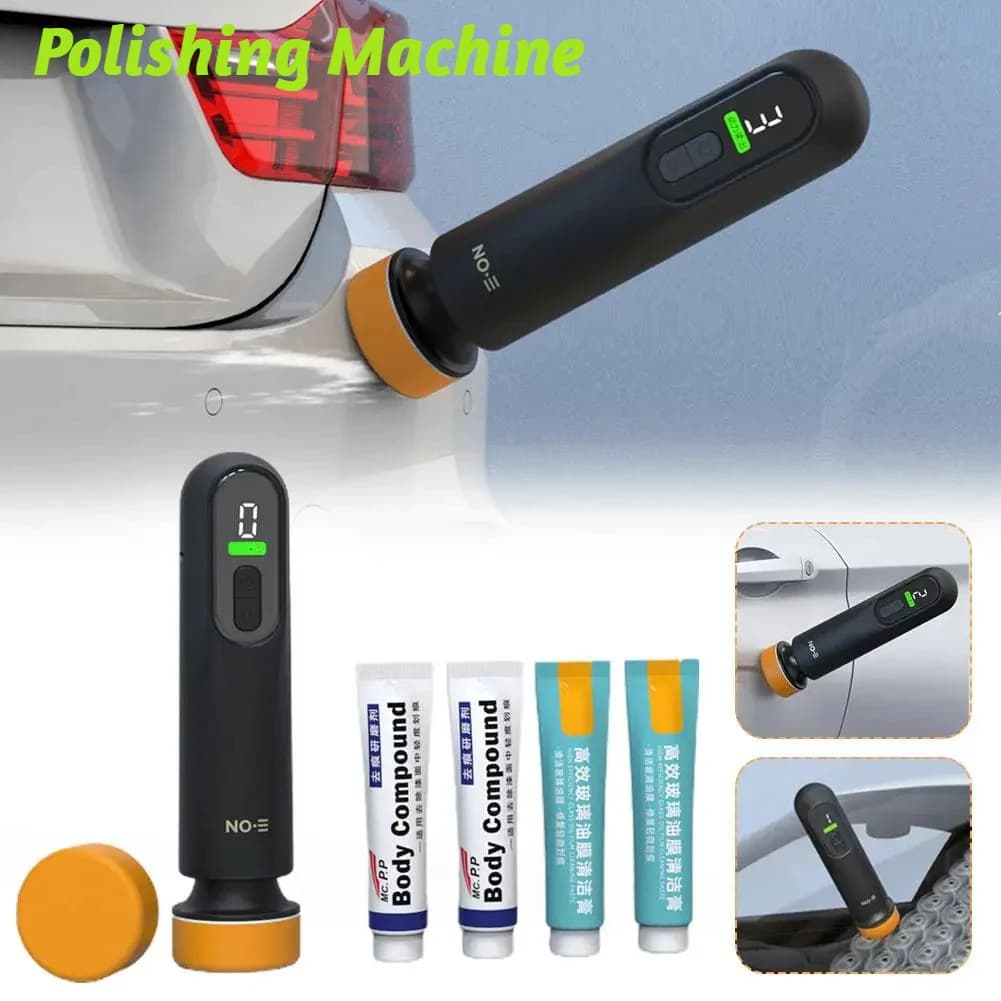 Lucidatrice per auto Mini lucidatrice wireless Lucidatrice per auto Ceretta elettrica Riparazione levigatrice Strumenti per pellicola di olio per vetro per finestre