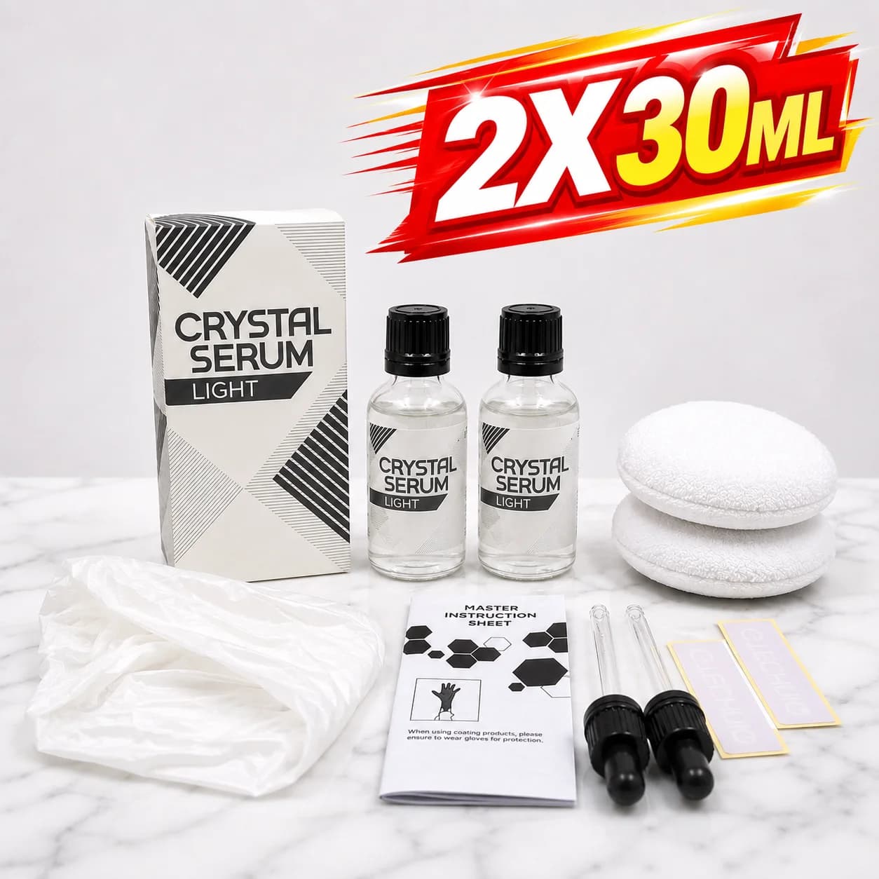 Crystal Serum Light Ceramic Coating for Car Protect Car Paintwork High Shine Easy To Apply 5 Years Durability
