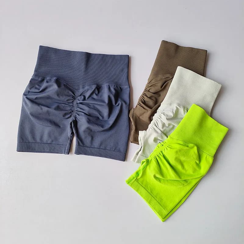 Women's sports shorts Peach Hip Lifting high waist, modelling and connitive, for running, fast drying, three-quarters.