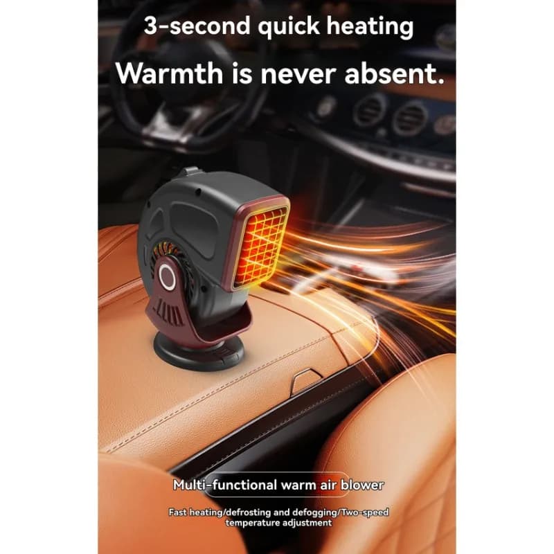 Ventilatore Riscaldante per Auto 120W 12V, Sbrinatore Elettrico per Parabrezza, Antiappannamento, Riscaldatore Invernale - L94A