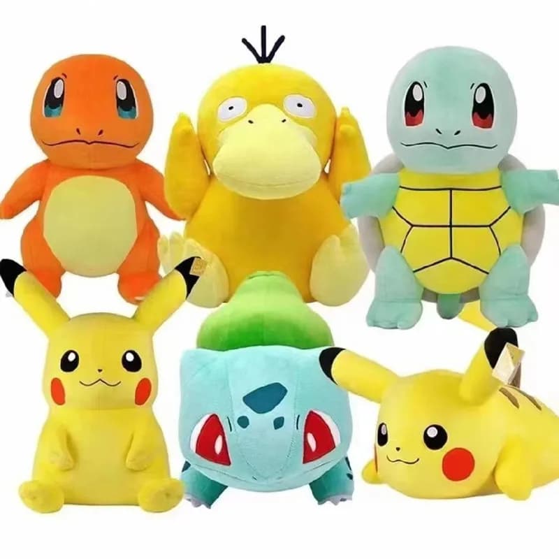 20 cm Pokemon Plush Kawaii Toys Pikachu Raichu Jenny Turtle Anime Doll Kids Birthday Christmas Gift