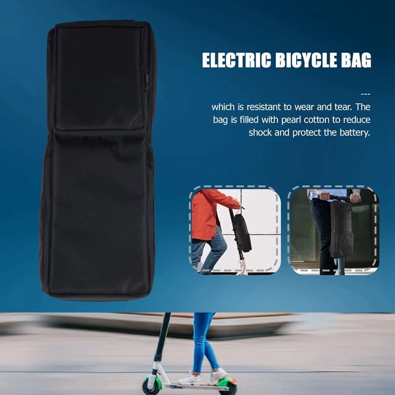 Borsa per batteria per scooter per bici elettrica Borsa per bici anteriore per bicicletta E-Bike Borsa per bici impermeabile Borsa per bicicletta per parte ciclistica 45X16x7cm