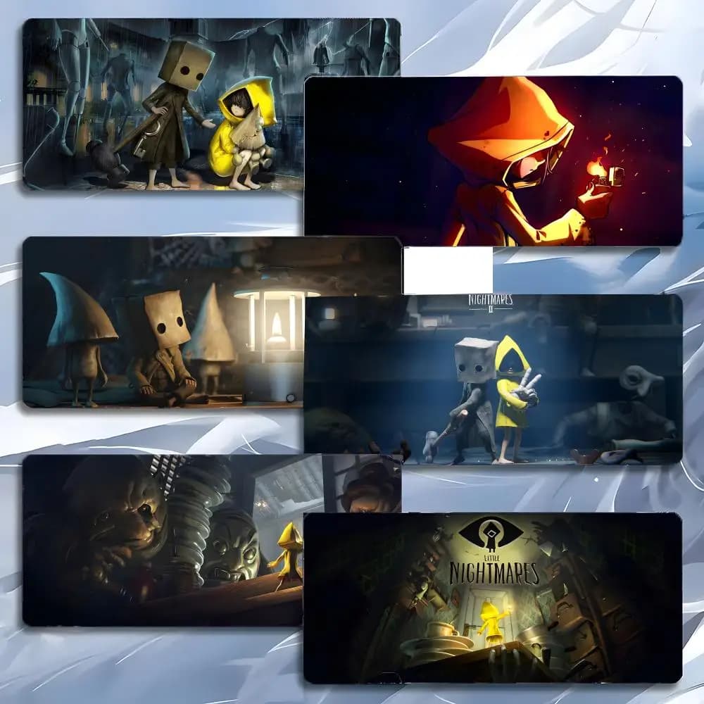 Tappetino per mouse game creepys L-Little Nightmares, tappetino per mouse grande da gioco LockEdge, tappetino da scrivania per PC ispessito