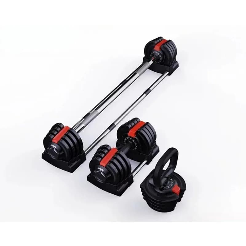 3-In-1 Multi-Functional Adjustable Dumbbell Set Compact Design for Home Strength Training and Fitness Workout