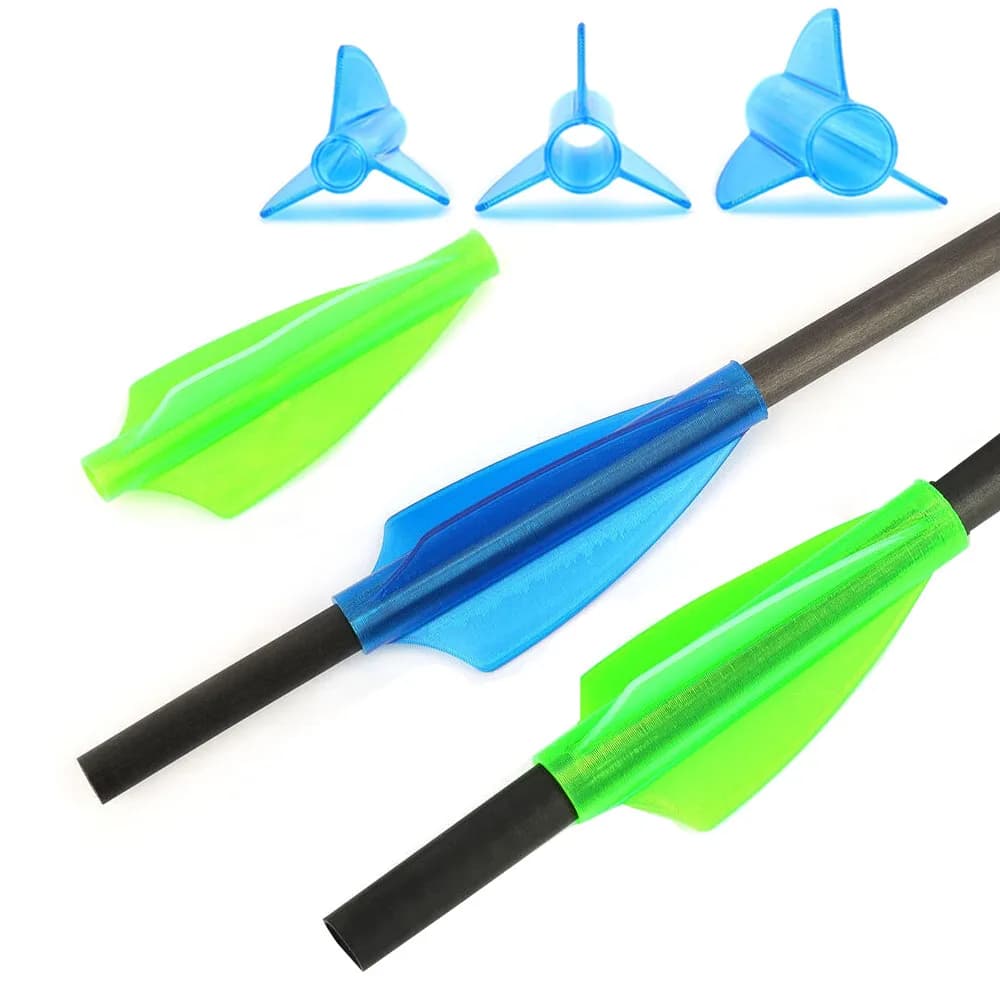 6/12pcs Fletch monopezzo Freccia Alette Tiro con l'arco TPU Freccia Piuma ID4/6/7.6mm Freccia Fletching per Arco Bersaglio Tiro Caccia