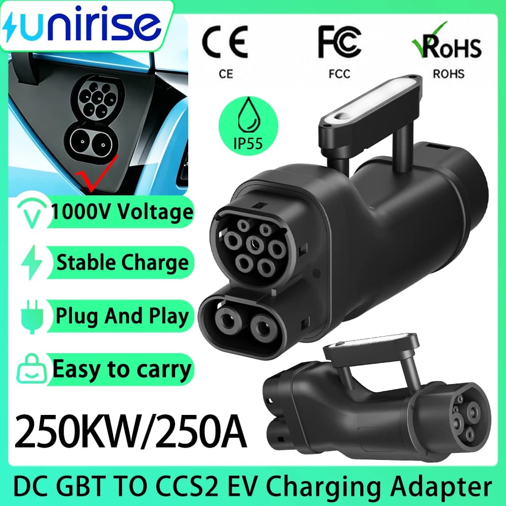 EV GBT Car Adapter to CCS2 Quick Charging Converter DC 250KW GB/T to CCS Combo 2 for CCS 2 standard EU charger