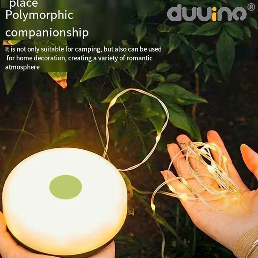 36LED Lampada da campeggio Striscia Atmosfera 10 metri di lunghezza Cintura luminosa riciclabile impermeabile Lampada da giardino per esterni per tenda