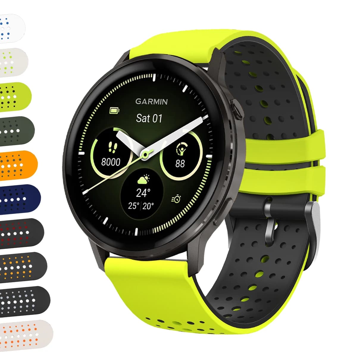 Cinturino in silicone da 22 mm per Garmin Venu 4 45mm/Forerunner 570-47mm 265 255 cinturino da polso musicale Vivoactive 4/Venu 3 2 cinturino da polso